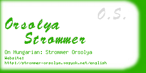 orsolya strommer business card